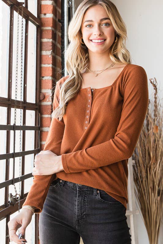 HEIMISH - Wholesale Knit Top - Women's - ET6767-15 SOLID RIBBED TOP11