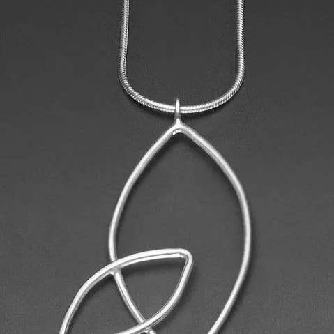 Double Leaf Necklace for wholesale by little cat metals