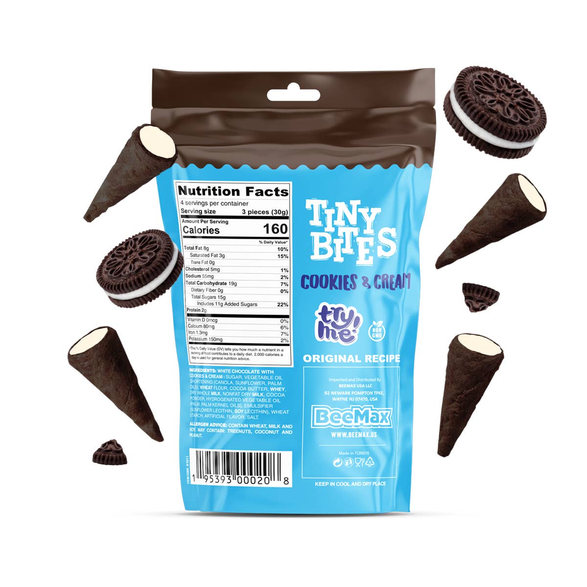 Beemax - Wholesale Chocolate - Tiny Bites Cookies & Cream  4.24 oz2