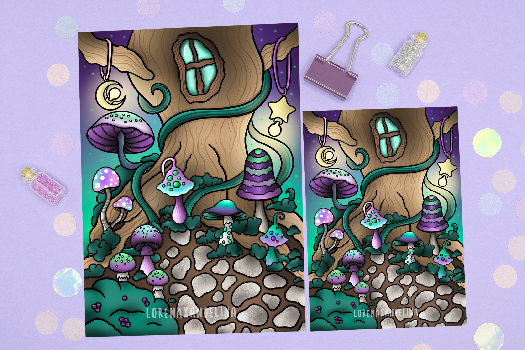 LorenaxAngelina - Wholesale Art Print - Enchanted Forest Nature Fantasy Witchy Wall Decor Art Print1