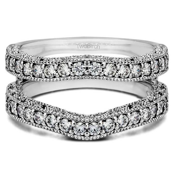 TwoBirch - Wholesale Verlovingsring - Sterling zilver 0,48 ct Moissanite verlovingsringversterker1