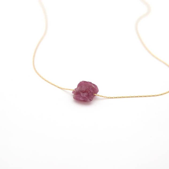 Delezhen – wholesale Hänge-/berlockhalsband – Lila Fluorit rå sten halsband andliga kristall smycken