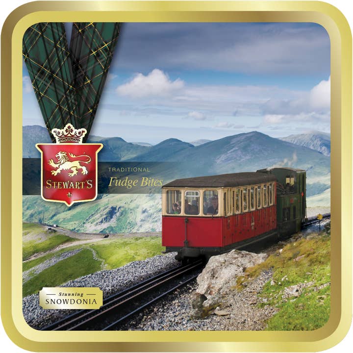 Stewarts' Tartan - Snowdonia Train Fudge Tin - 100g for wholesale by MANAV