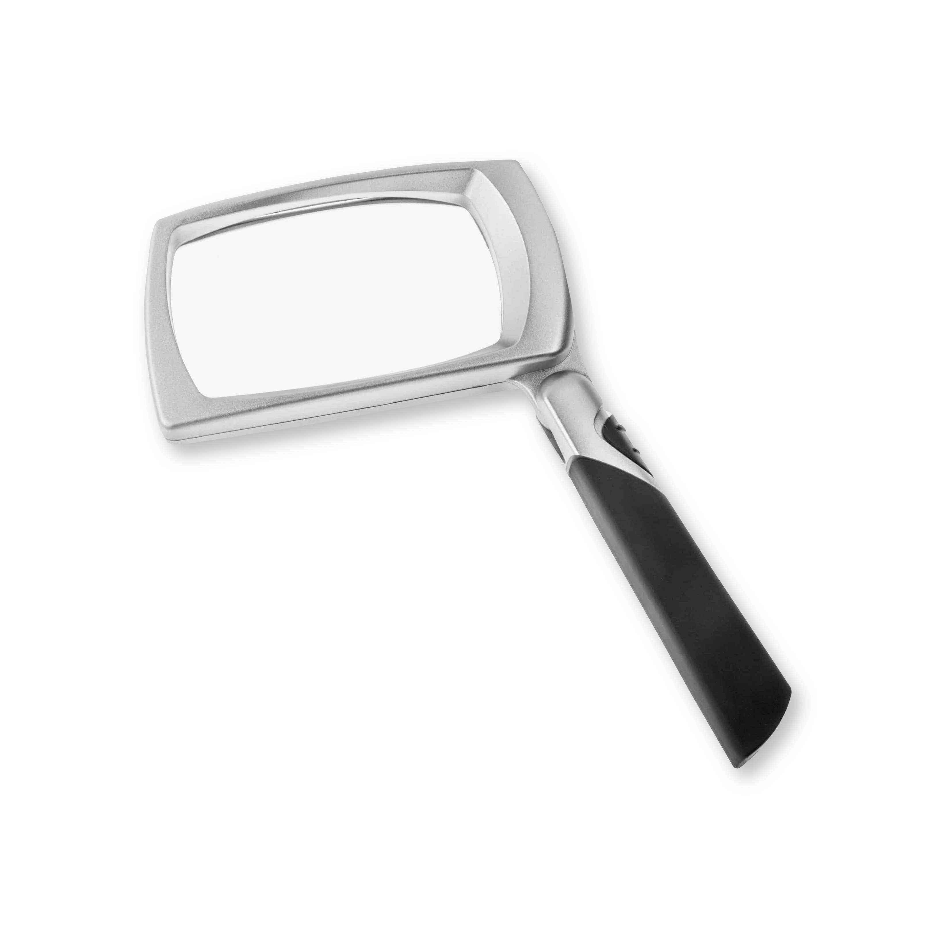 Carson - Wholesale Magnifying Glass - Folding Handle Rectangular LED Lighted Magnifying Glass0