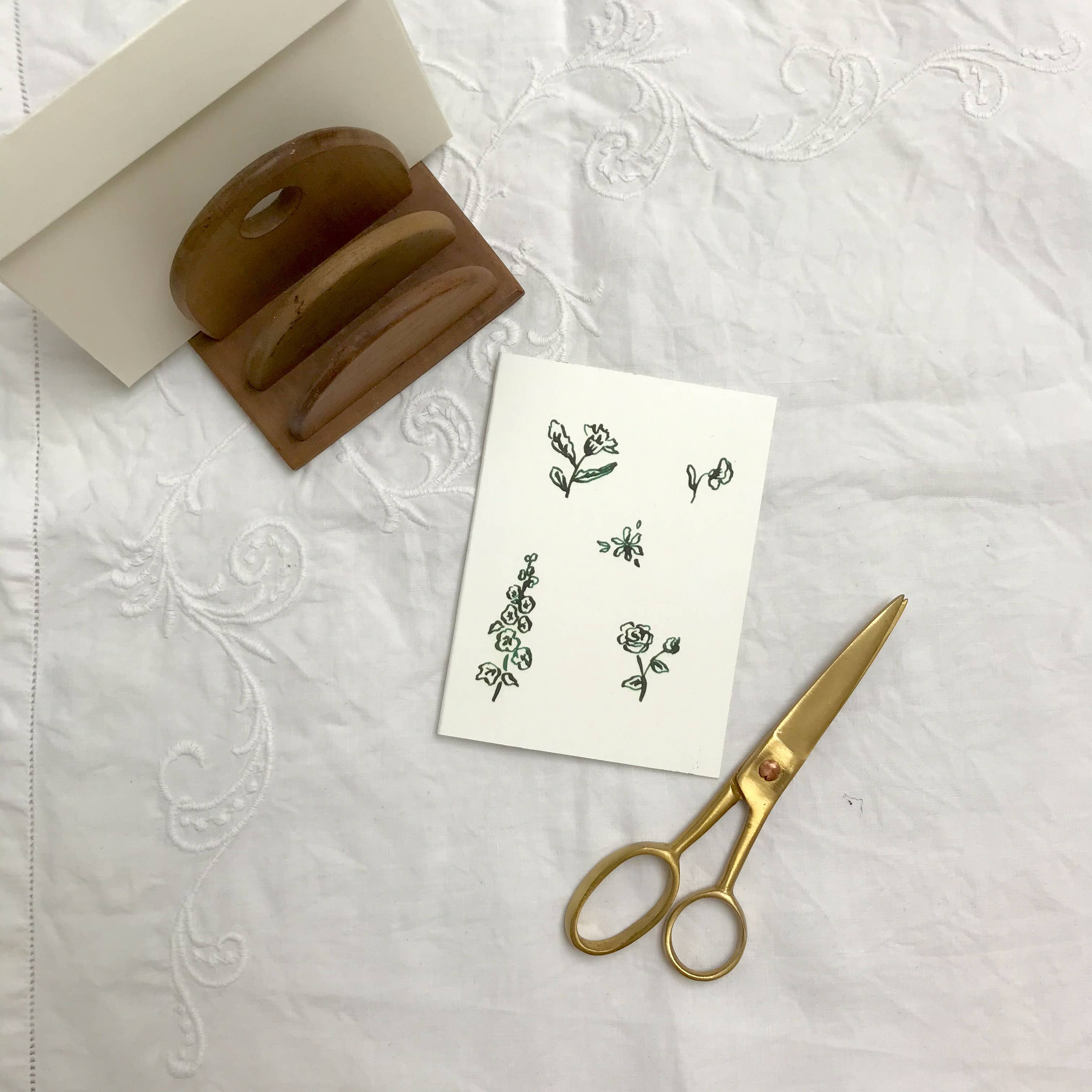 Annie Brougham Paper Goods. - Wholesale Everyday Greeting Card - Pen and Ink - Floral1