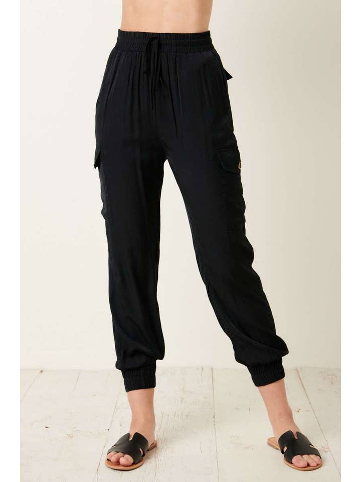 mittoshop - Wholesale Lounge Sweatpants/Joggers - Women's - H70479A-SATIN JOGGER PANTS1