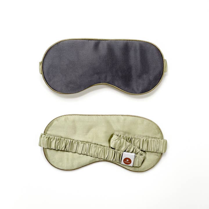 LuluLane - Wholesale Sleep/Eye Mask - Pea Green Luxury 100% Silk Sleep Mask | Silk Eye Mask | Meditation Mask