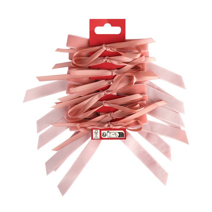 Talking Tables UK – wholesale Bow – Gift wrapping – Christmas Pink Velvet Bows - 8 Pack3
