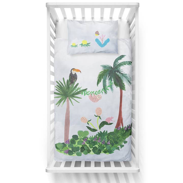 Capa de Edredão & Almofada Blue Harmony Toucan por atacado de Pop! by Gaea