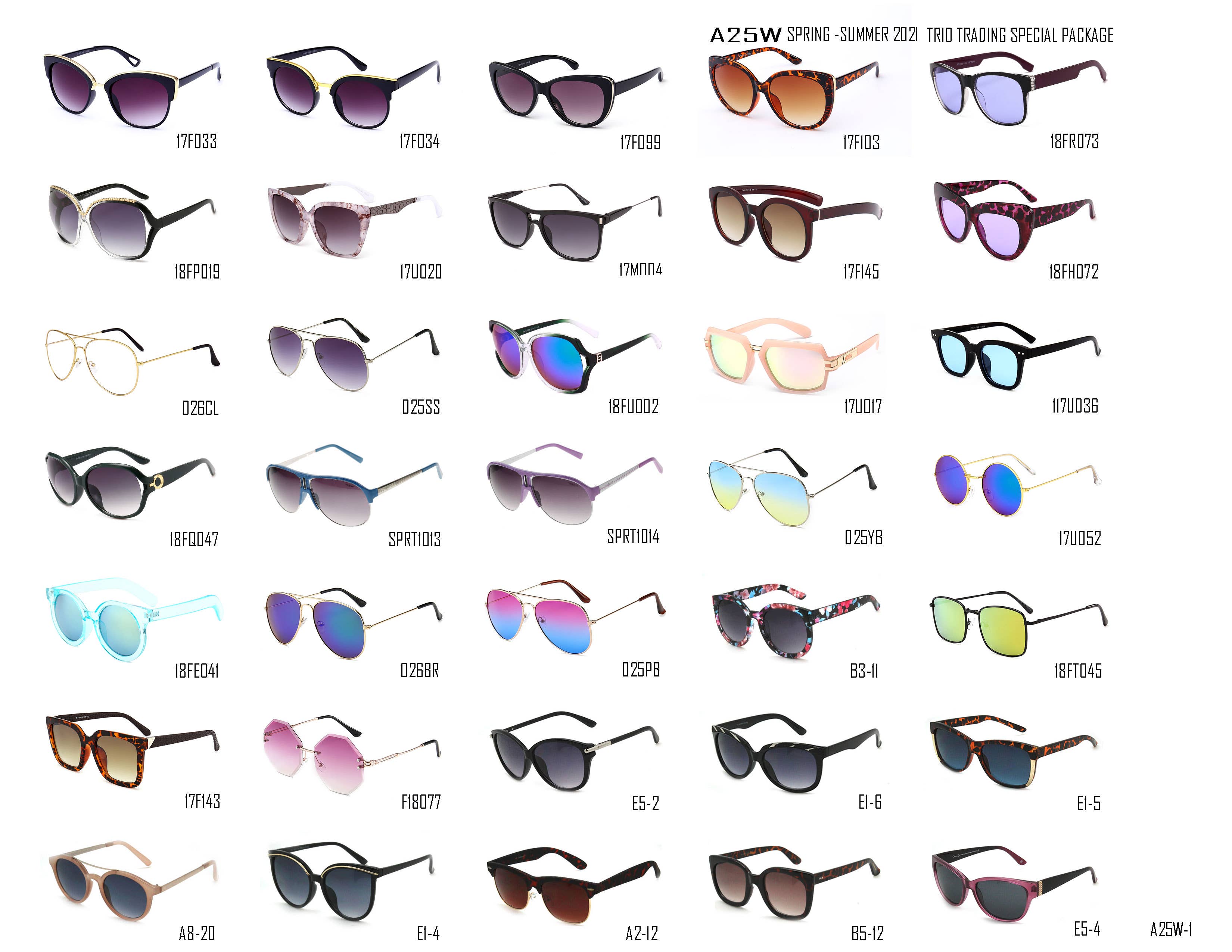 Trio Trading - Vendita all'ingrosso Occhiali da sole - Unisex - Occhiali da sole misti per uomini, donne e bambini selezionati casualmente1