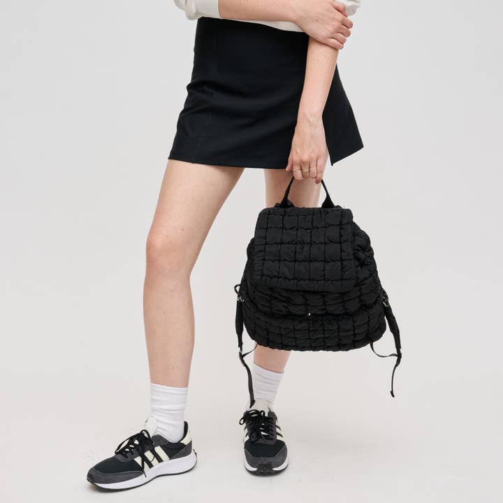 Black Allston - Quilted Nylon Puffer Backpack for wholesale on Faire3