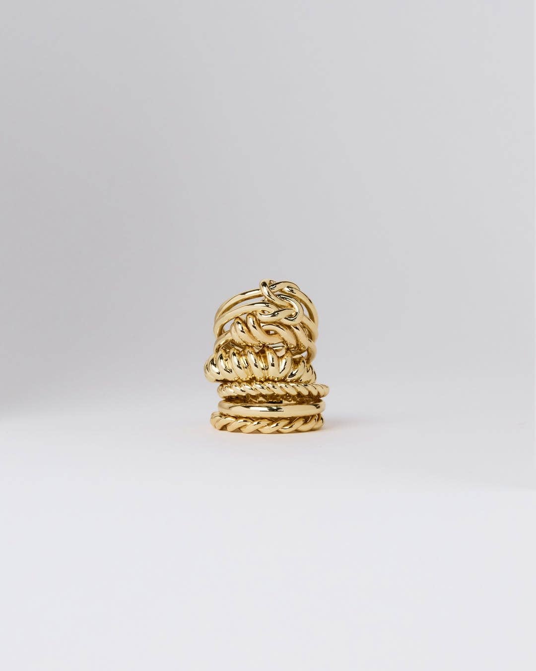 Sessori - Wholesale Band/Stacked Ring - [18K] Medium Rope Gold Ring3