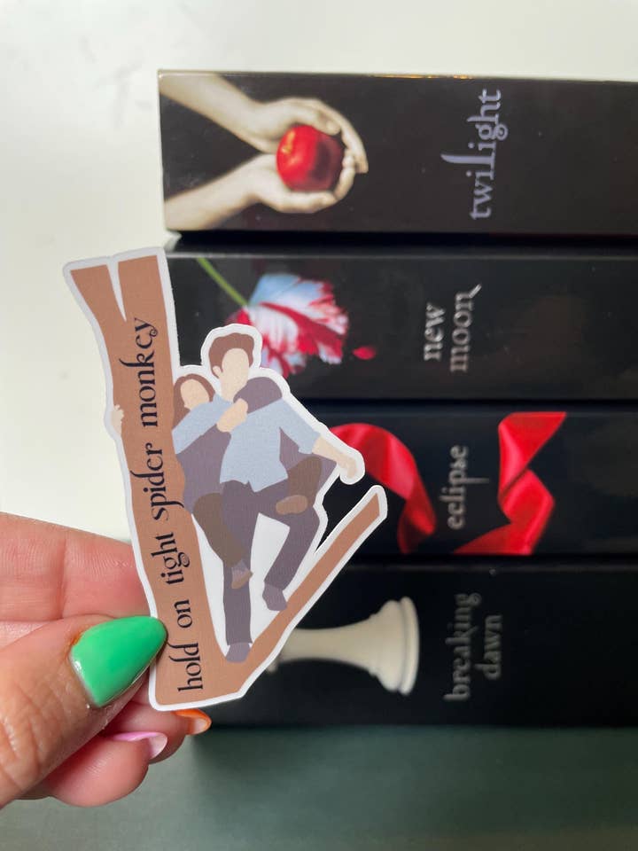 Twilight Edward & Bella Spider Monkey Vinyl Sticker for wholesale by Steele Creative Co