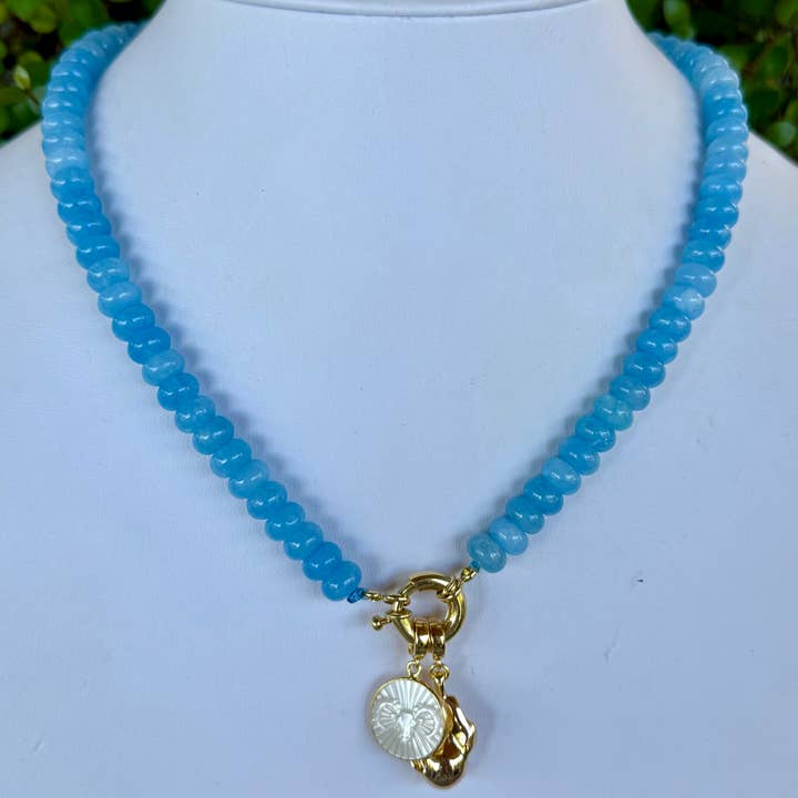 Hand Carved Ram Pendant Necklace for wholesale by Allie Beads