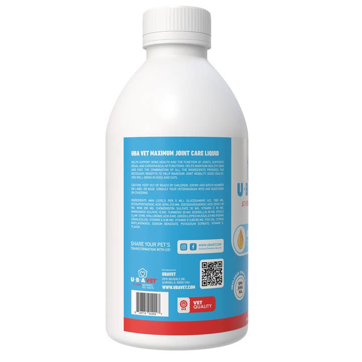 Jojo Modern Pets - Wholesale Pet Supplement - Dog - UBAVET Joint Power MEG Joint Support Liquid for Dogs & Cats4