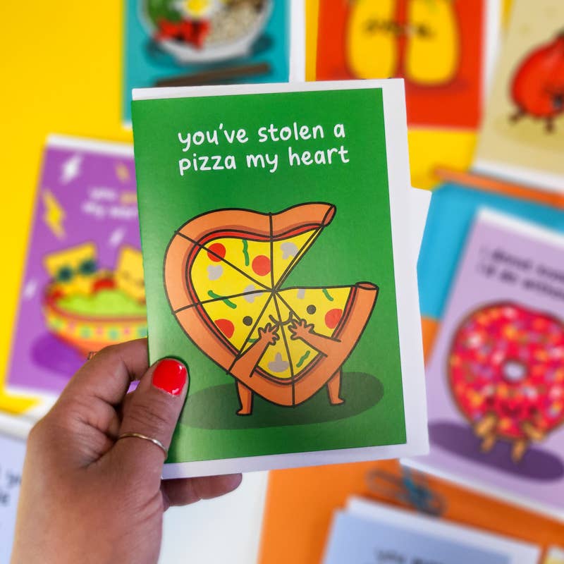 The Playful Indian – Engroshandel Kærlighedskort – En Pizza My Heart Card2