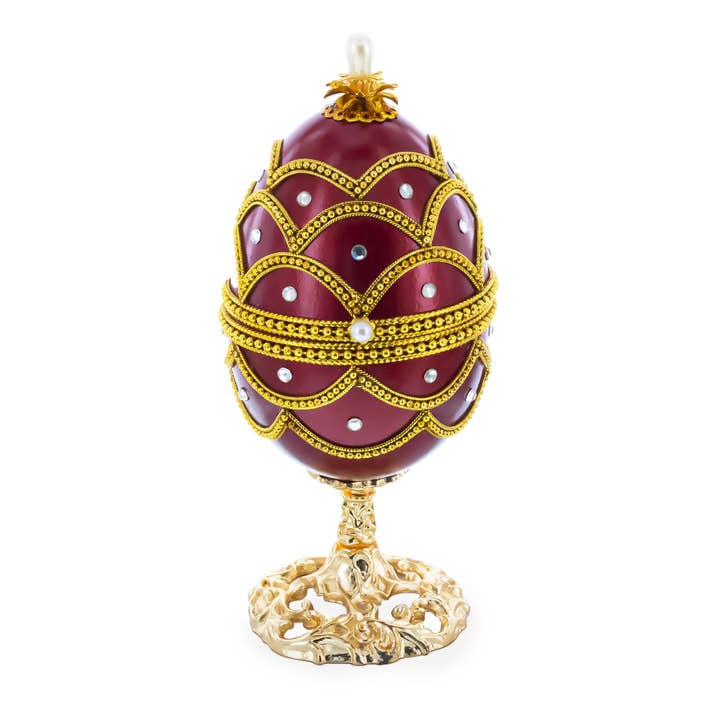 BestPysanky - Wholesale Decorative Figurine - Real Eggshell Royal Inspired Musical Easter Egg 5.4 Inches