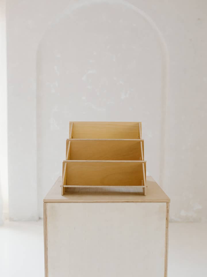 3-Tiered Birch Shelf (13") for wholesale by Reminder Nail Polish