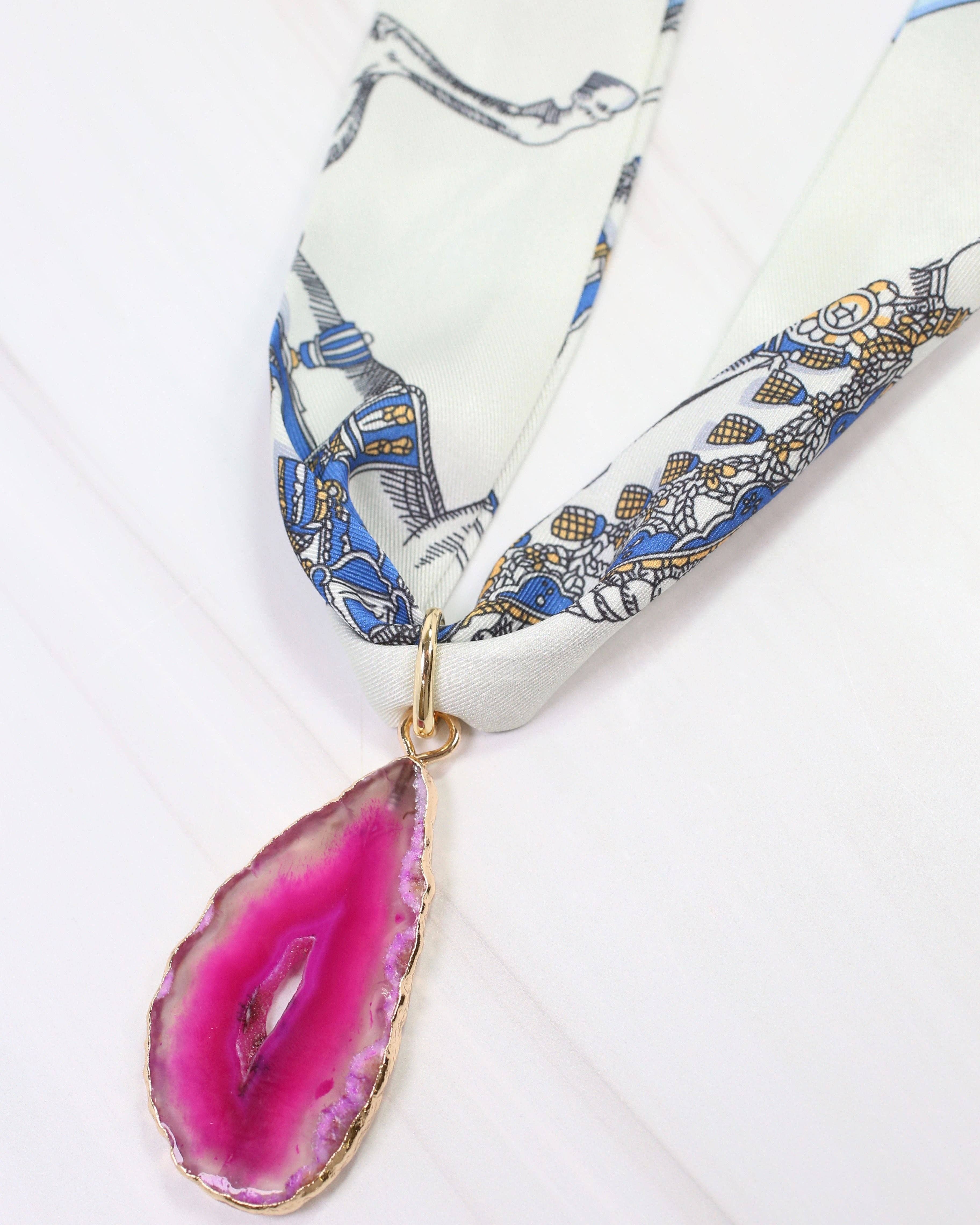 Caroline Hill - Vente Breloques/médailles personnalisées - Antonio Agate Charme Fuchsia1