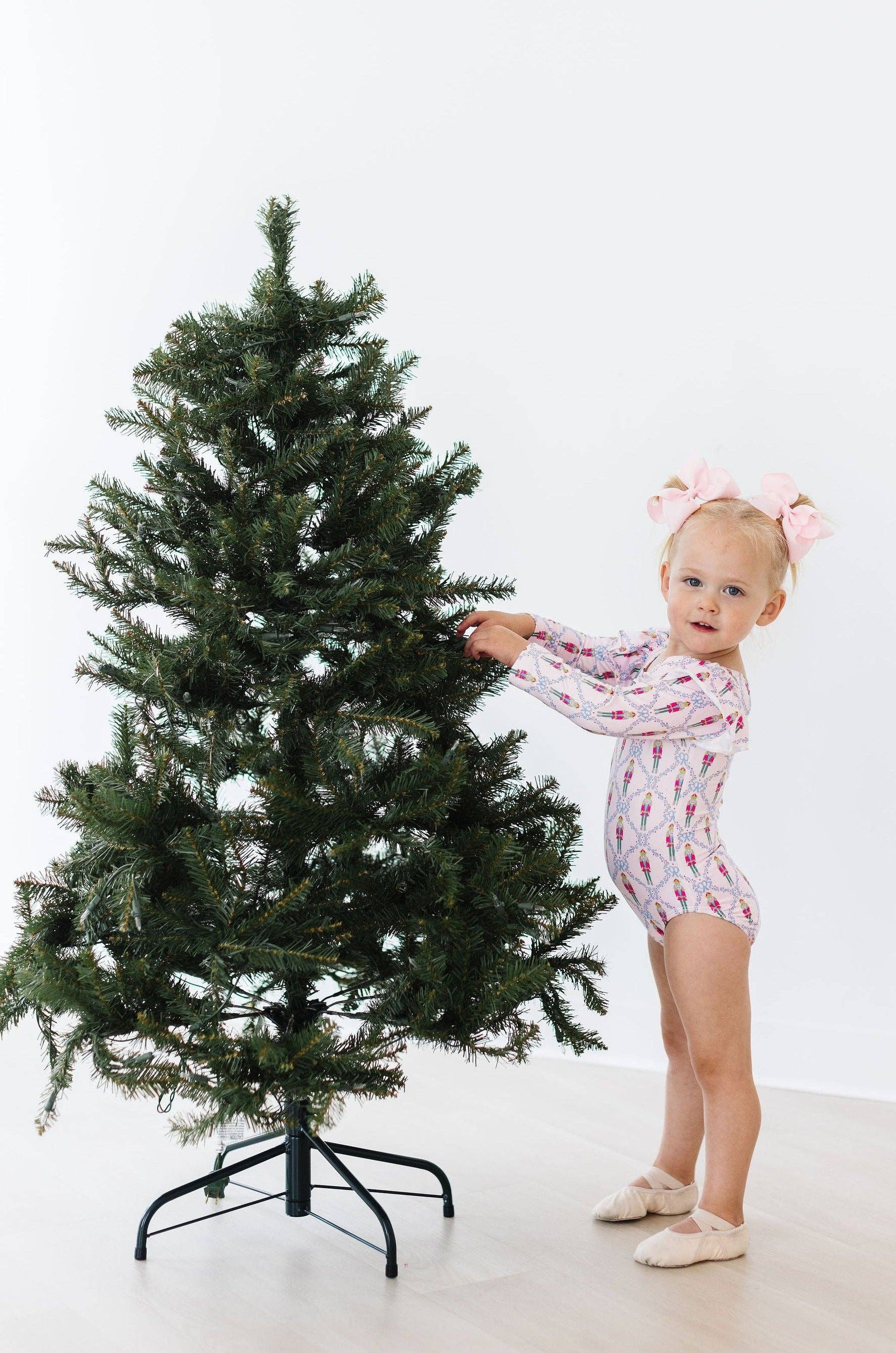 Mila & Rose - Wholesale Leotard - Kids - Pink Nutcracker L/S Flutter Sleeve Leotard2