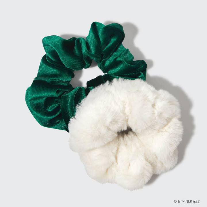KITSCH - Wholesale Scrunchie - Women's - elf x kitsch Scrunchies 2pc - White & Green