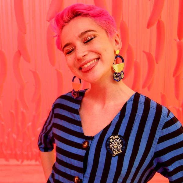 You Be You Embroidered Button Top for wholesale by Dash of Pep