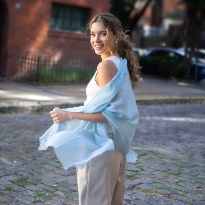 Cressida | Pure Cashmere Pashmina - Pastel Hues for wholesale by Cornelia James
