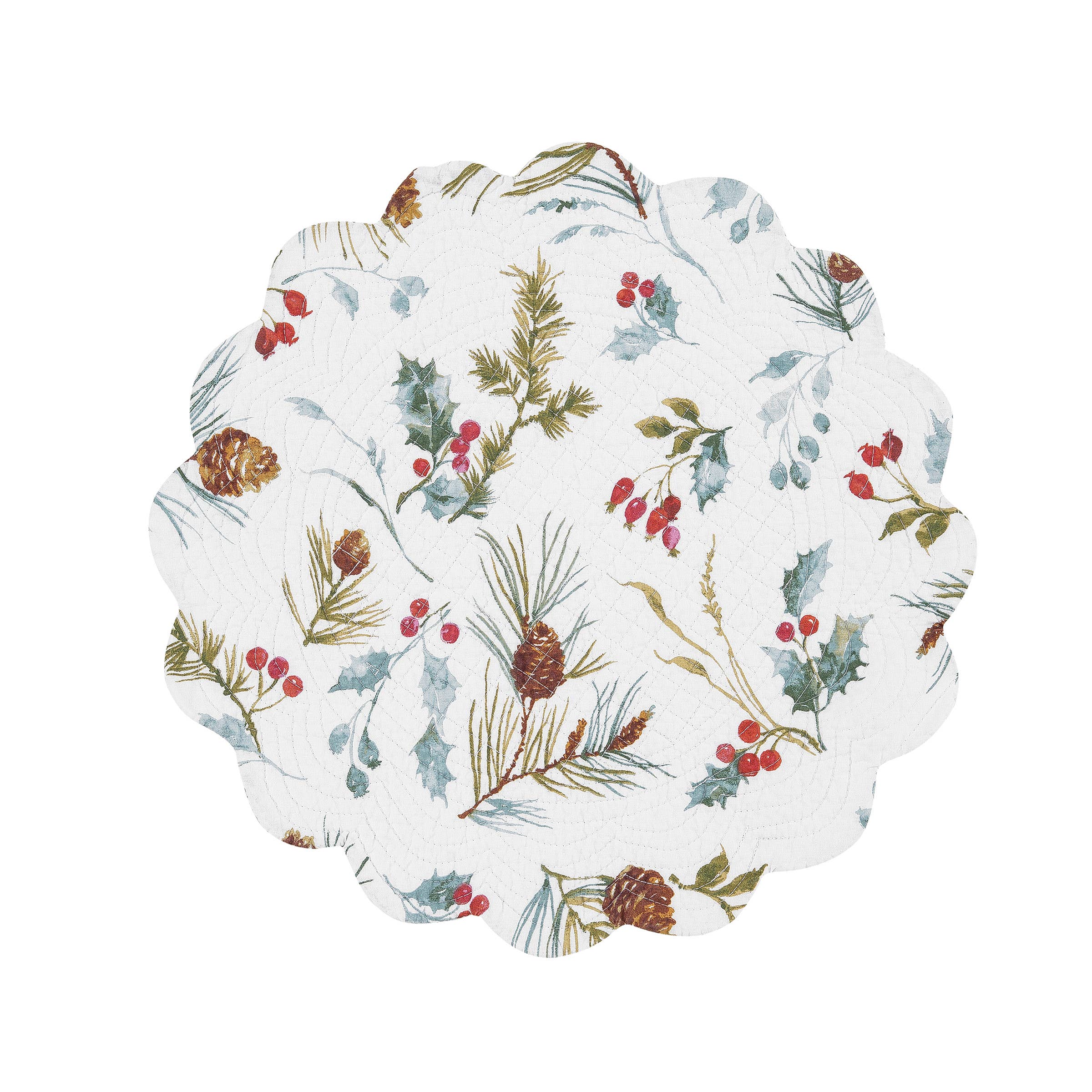 C&F Home - Wholesale Placemat - Christmas Edith Round Placemat1