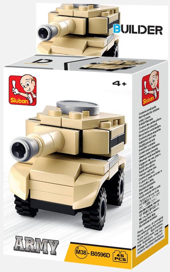 Texas Toy Distribution - Vente Jeu construction – enfant - Ensemble de présentoirs en briques Builder Military Building, x2 de chaque kit7