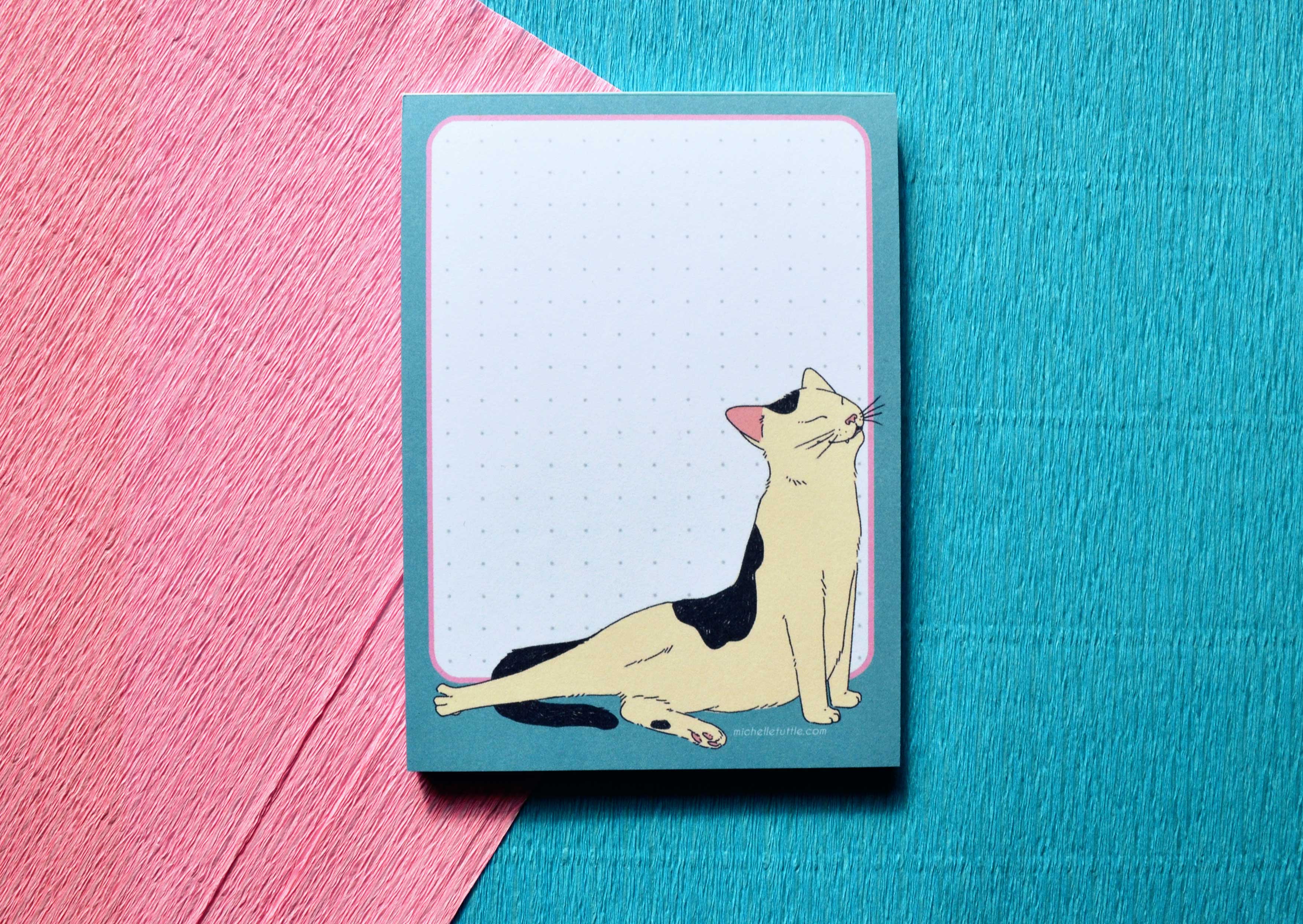 Michelle Tuttle Studio - Wholesale Notepad - Shio Notepad //4” x 5.5” Dotted Notepad - 50 Tearaway Pages with Board Backing