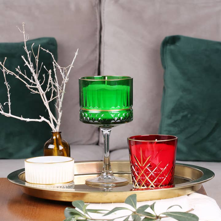 Candele decorate natalizie, candela in cera di soia, Natale retrò per la vendita all'ingrosso da parte di Mory Design Store