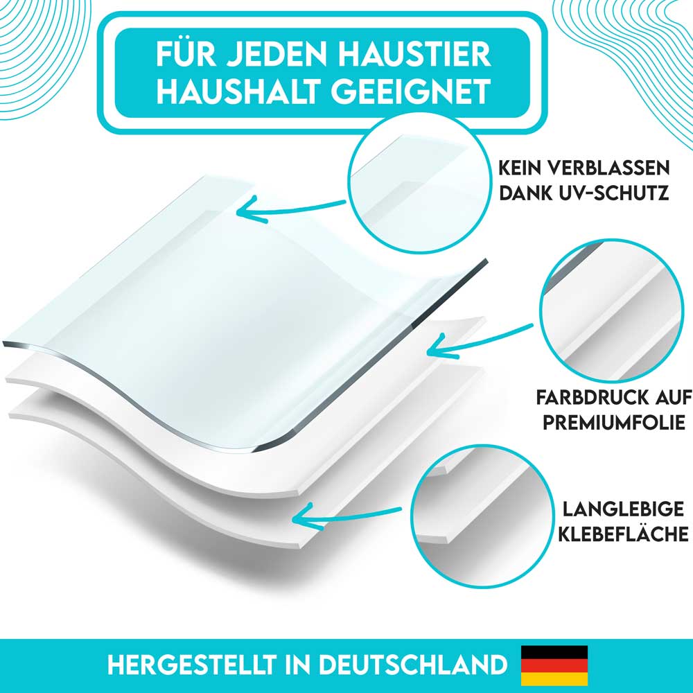 H.I.K. GmbH – wholesale Klistermärke – 4 nödstickers för djurräddning till dörr och fönster3