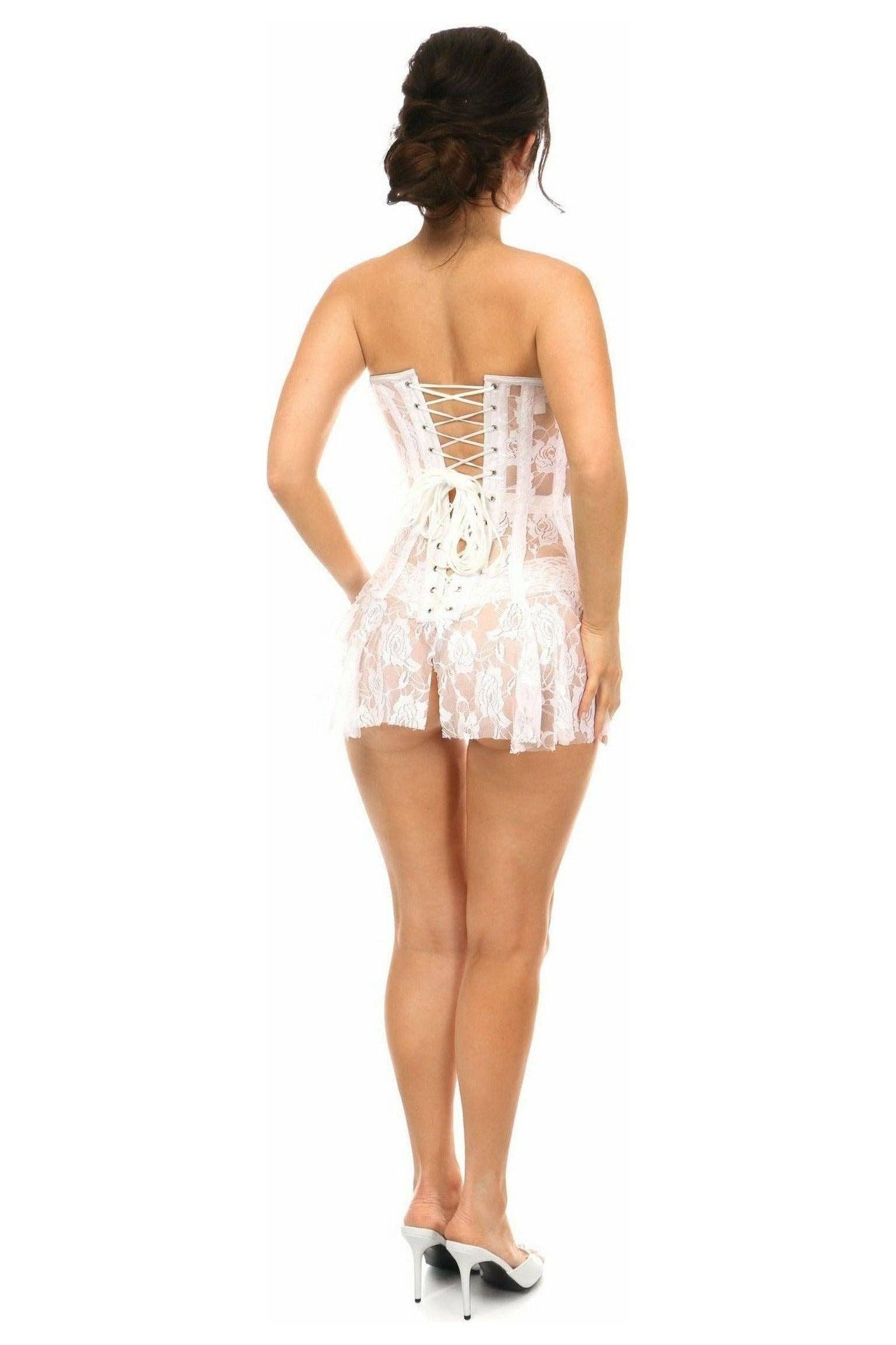 Daisy Corsets - Wholesale Korset - Dames - Weelderige witte kanten korsetjurk6