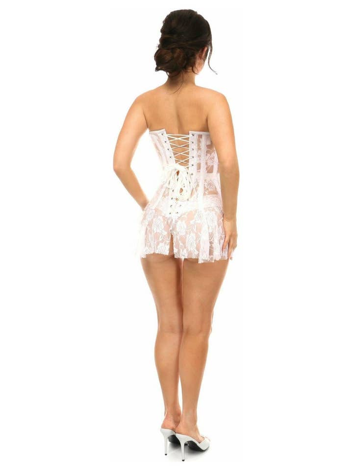 Daisy Corsets - Wholesale Korset - Dames - Weelderige witte kanten korsetjurk6