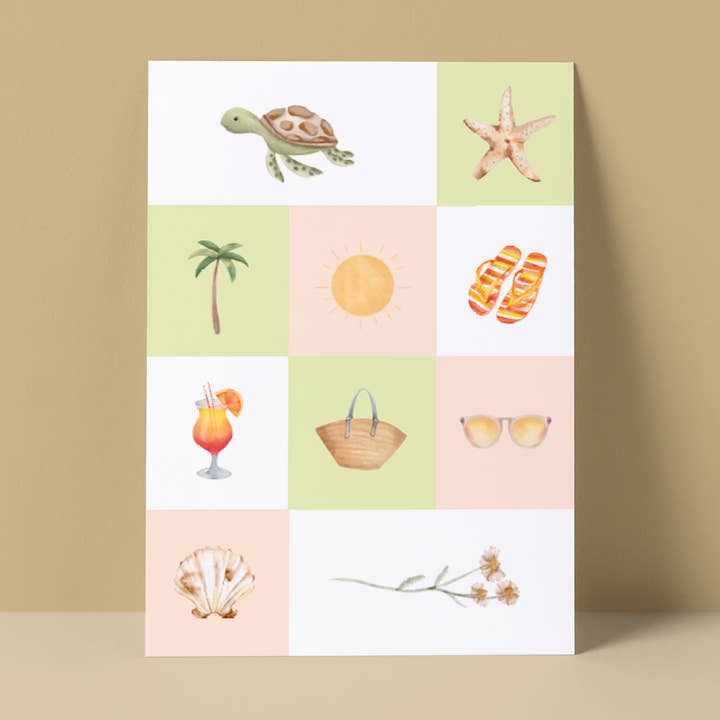 Postkort | Sæson Sommer for engroshandel hos Studio Poppybird