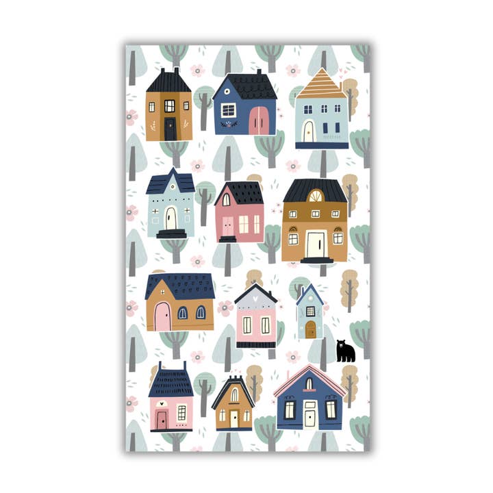 Søde huse for engroshandel hos Four Bears Sticker Club