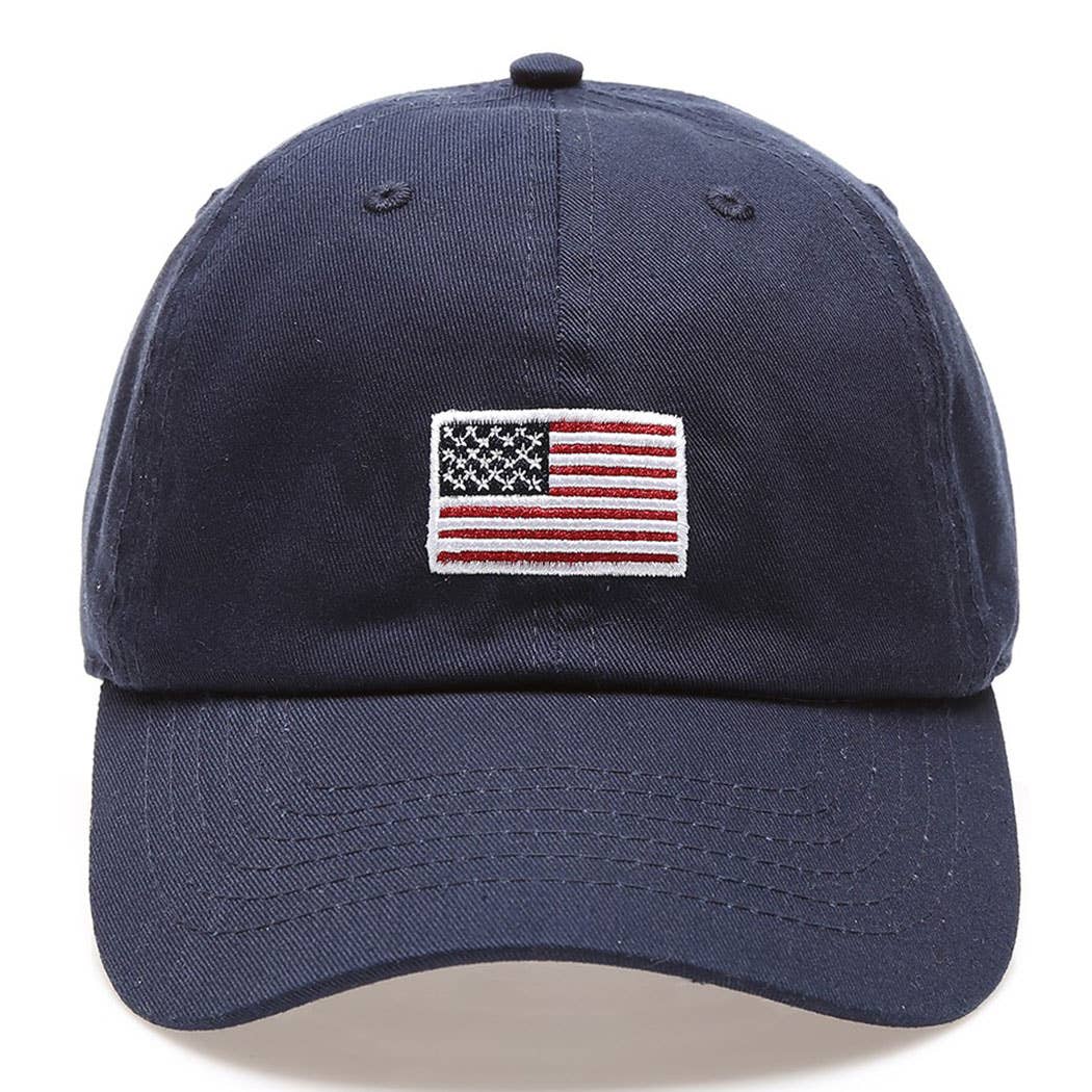 Fashion City – wholesale Baseball cap – Unisex – American Flag Patched Cotton Baseball Cap10