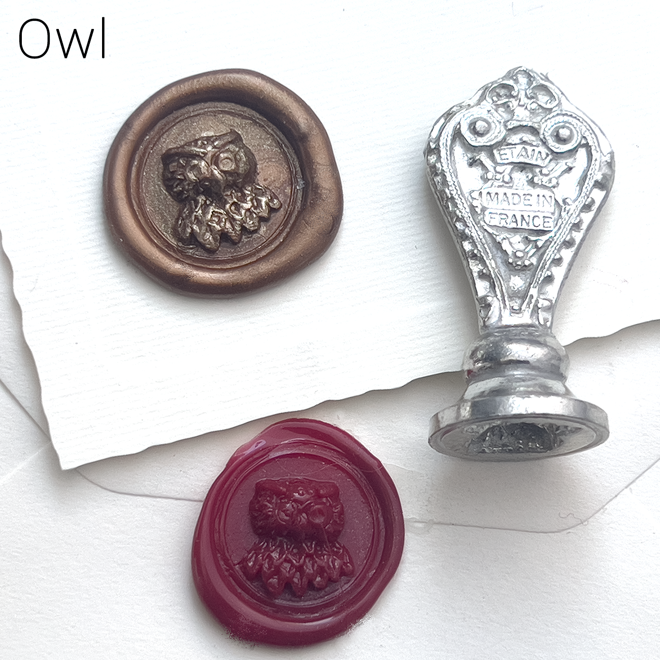 Papier Plume - Wholesale Rubber/Decorative Stamp - Wax Seals from France - Cast Pewter - 17 UNIQUE 3D Designs12