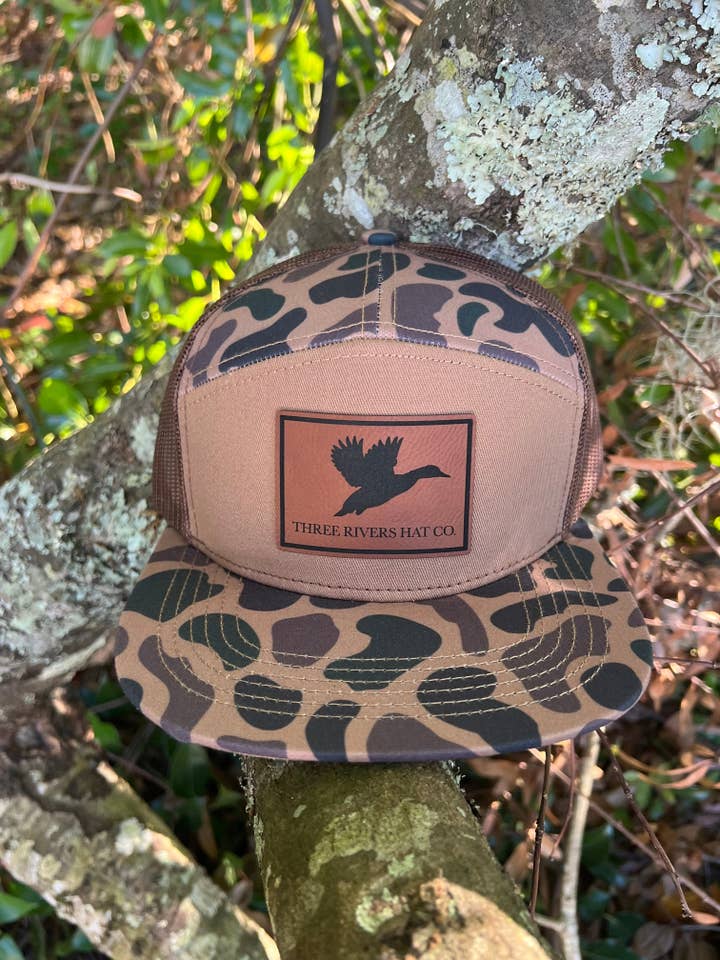 Duck Silhouette - “Old’s Cool” Camo Flatbill Snapback - Lost Hat Co. for wholesale by Three Rivers Hat Co.