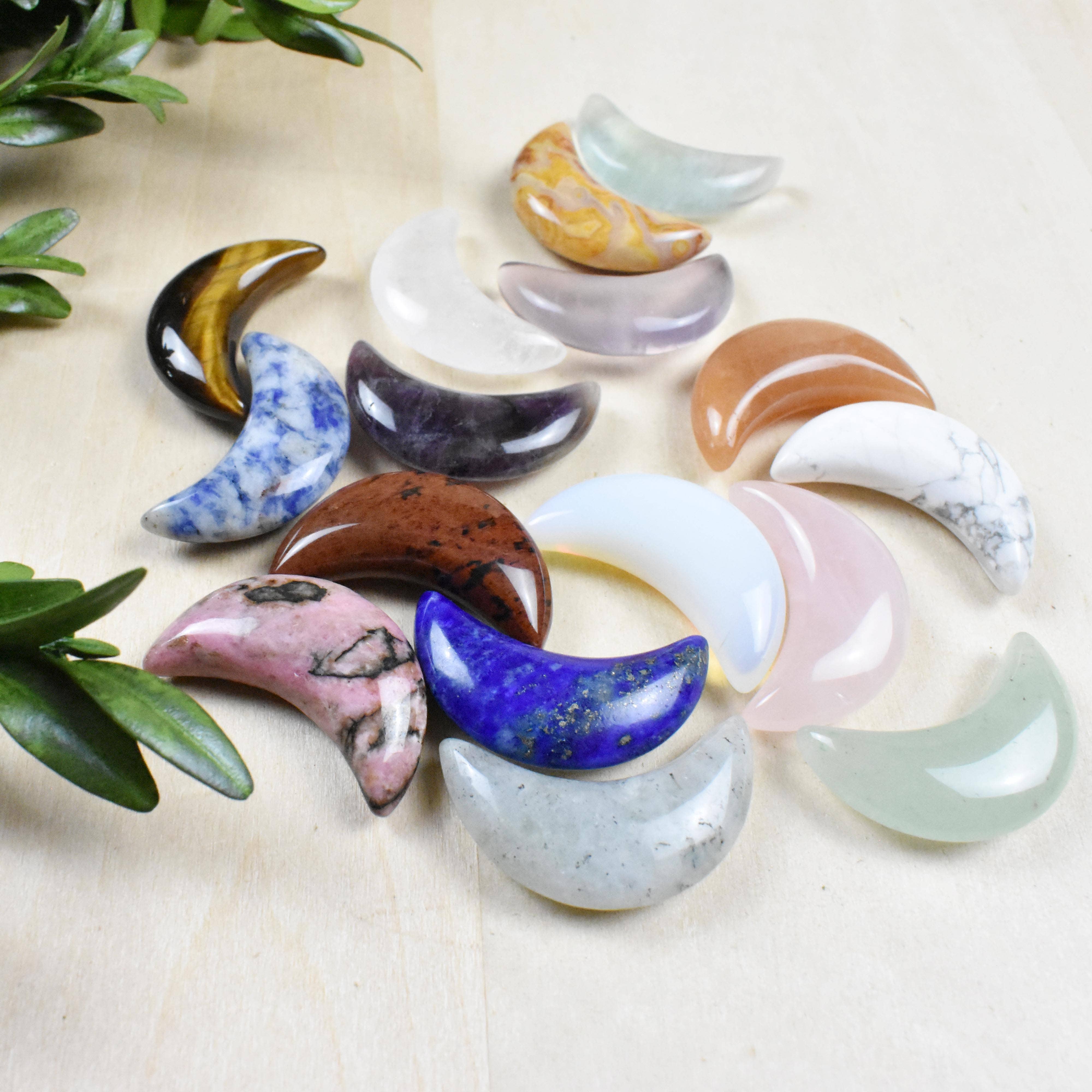 Ewelina Pas Jewelry - Wholesale Spiritual Stone/Crystal - Crescent Moon Gemstone Pocket Stone6