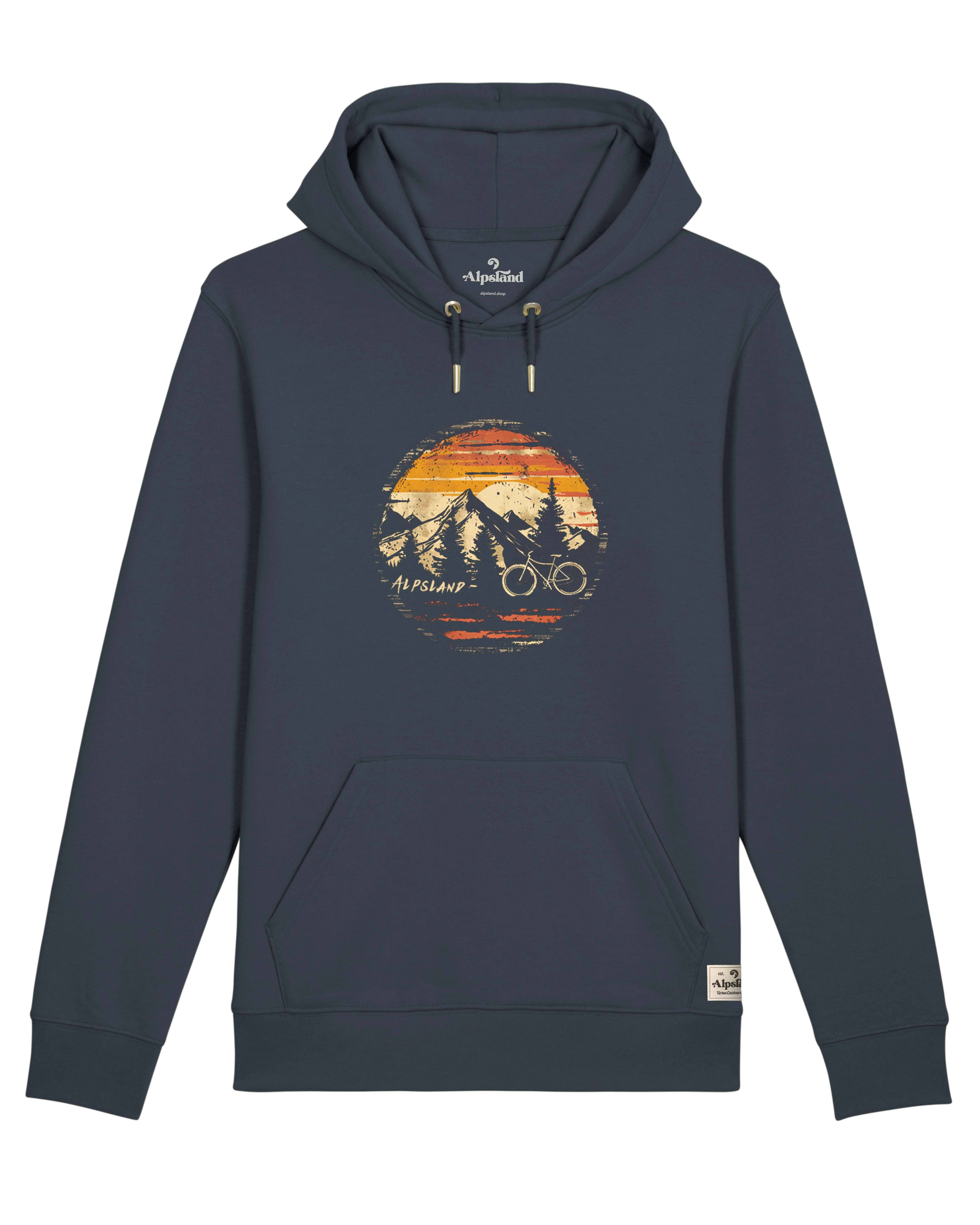 dark grey Mountain Bike - Unisex Organic Hoodie for wholesale on Faire0