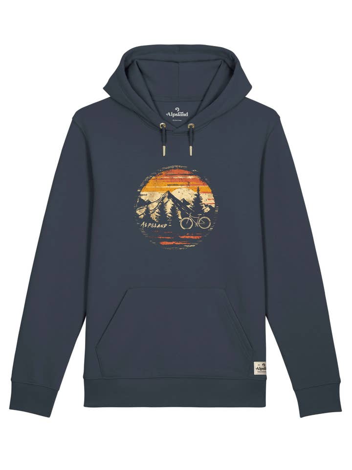 dark grey Mountain Bike - Unisex Organic Hoodie for wholesale on Faire