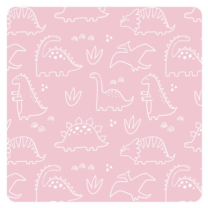 BapronBaby - Wholesale Wet Bag - Kids & Baby - Dino Friends (Blush) Waterproof Wet Bag