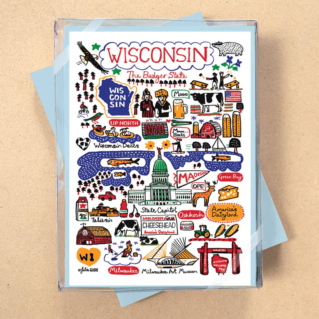 Allport Editions - Vendita all'ingrosso Set di cartoleria/cancelleria - Serie di Carte in Scatola Statescapes - scopri tutti i 29 Stati!4