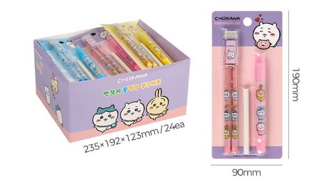 K-Wonderland – wholesale Pencil – Chiikawa Essential Pencil Stationary Gift SET7