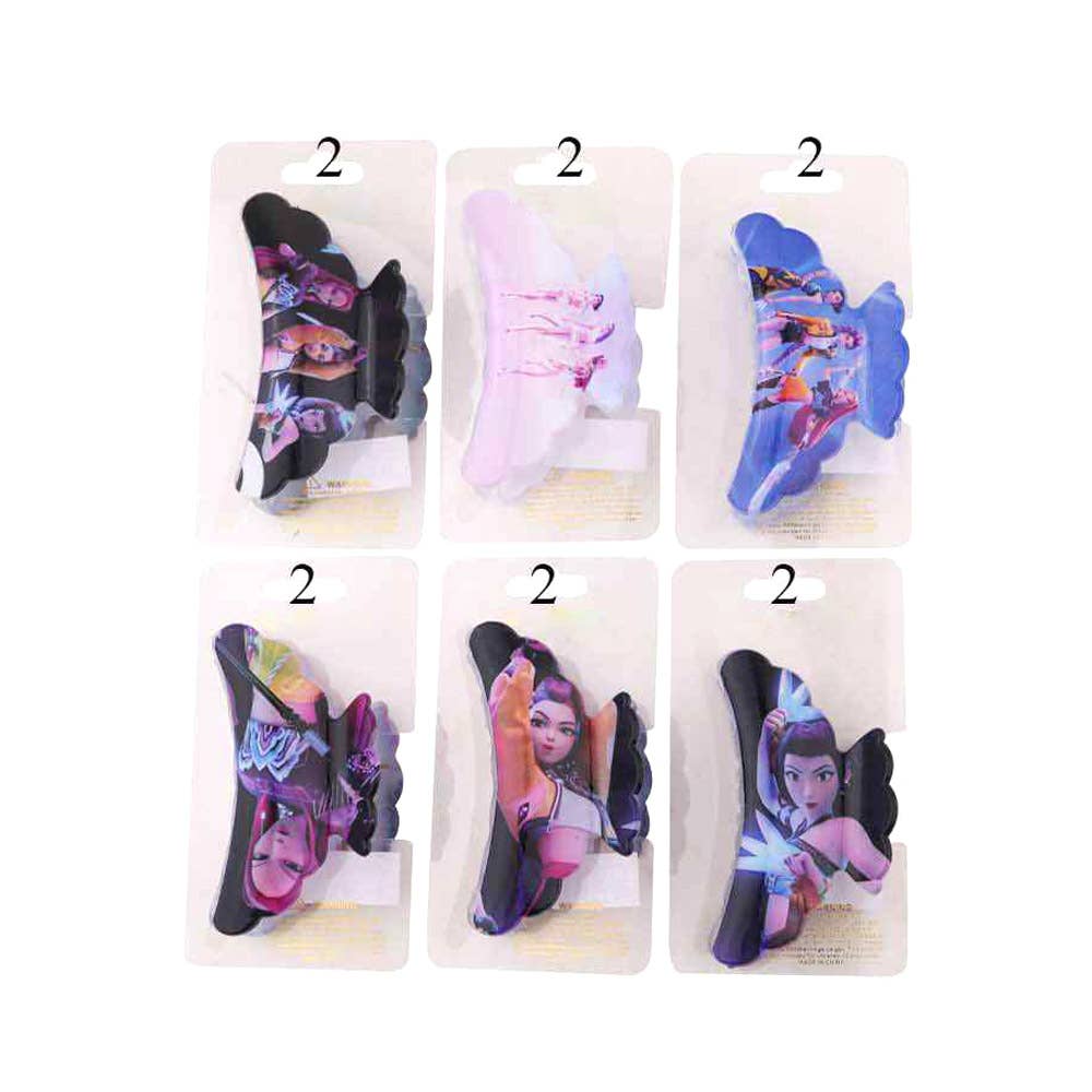 Sensibling Corp. – wholesale Hårklämma - Dam – 12ST - Kpop Demon Hunters HUNTRIX Tryckta Hårklämmor2