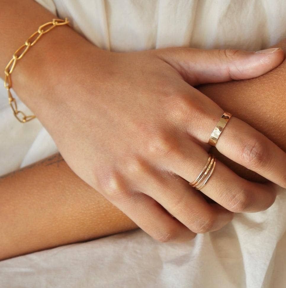 Token Jewelry - Wholesale Band/Stacked Ring - Skinny Ring1