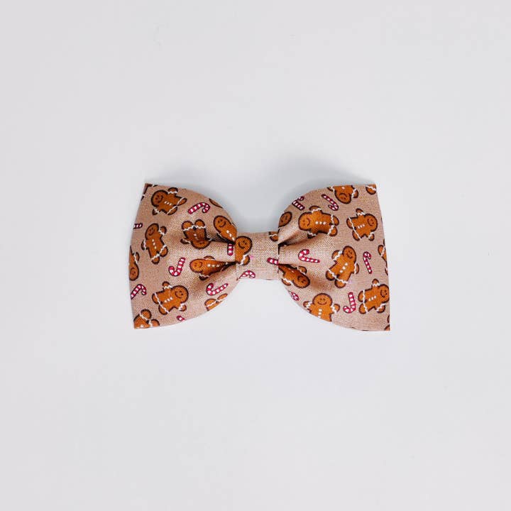 Gingerbread Men Dog Bow Tie and Collar Flower for wholesale by Charlotte's Pet