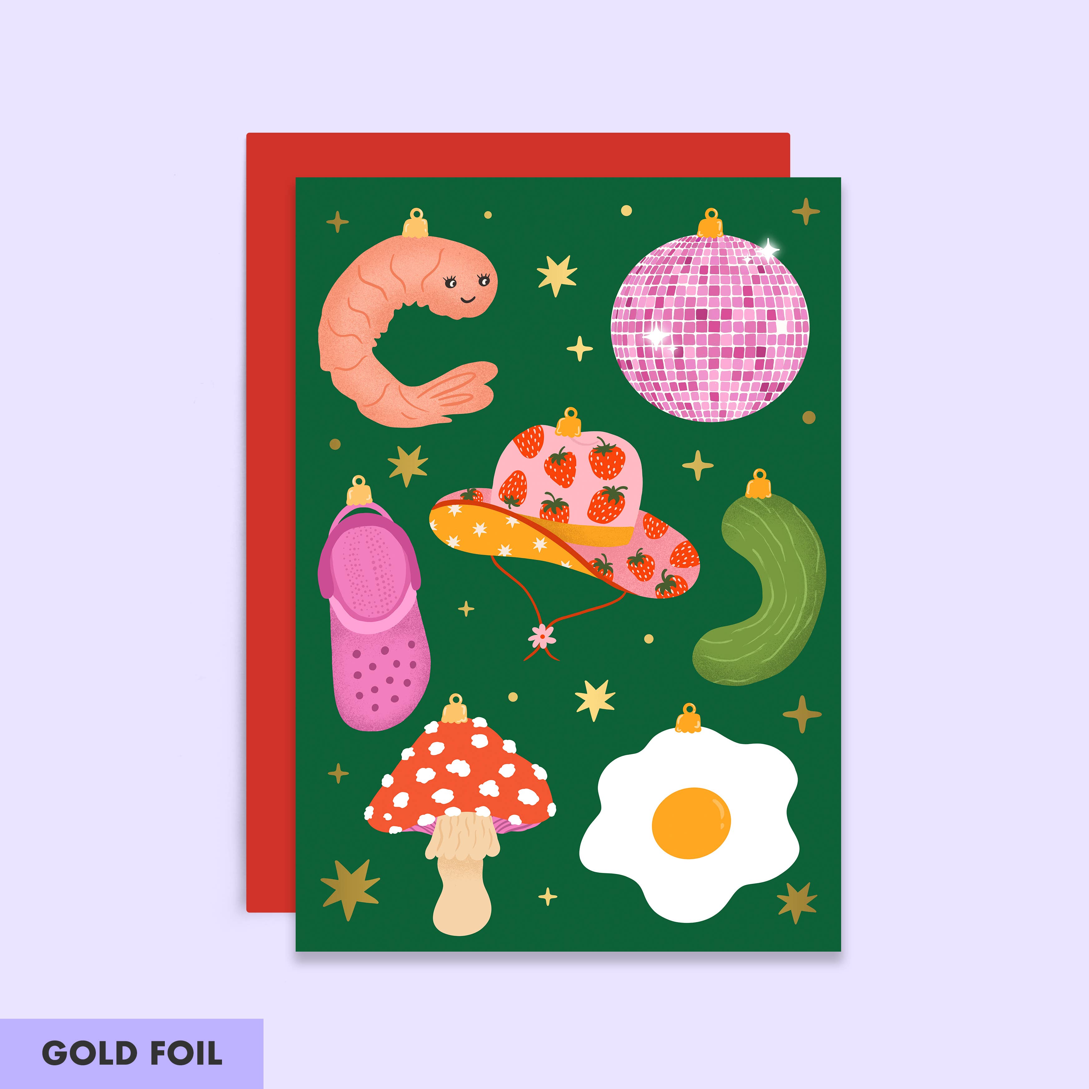 Tikkled Pink - Wholesale Christmas Card - Trendy B*tch Baubles Card | Christmas Ornaments Card0