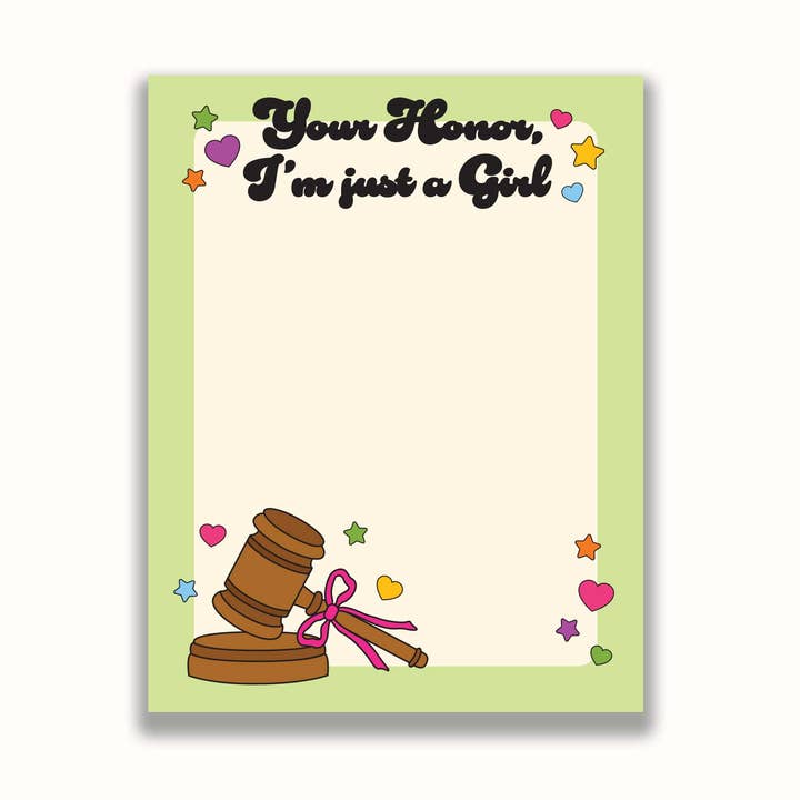 I'm Just A Girl Mini Notepad | Cute Pocket Memo Pad for wholesale by No Yeah For Sure